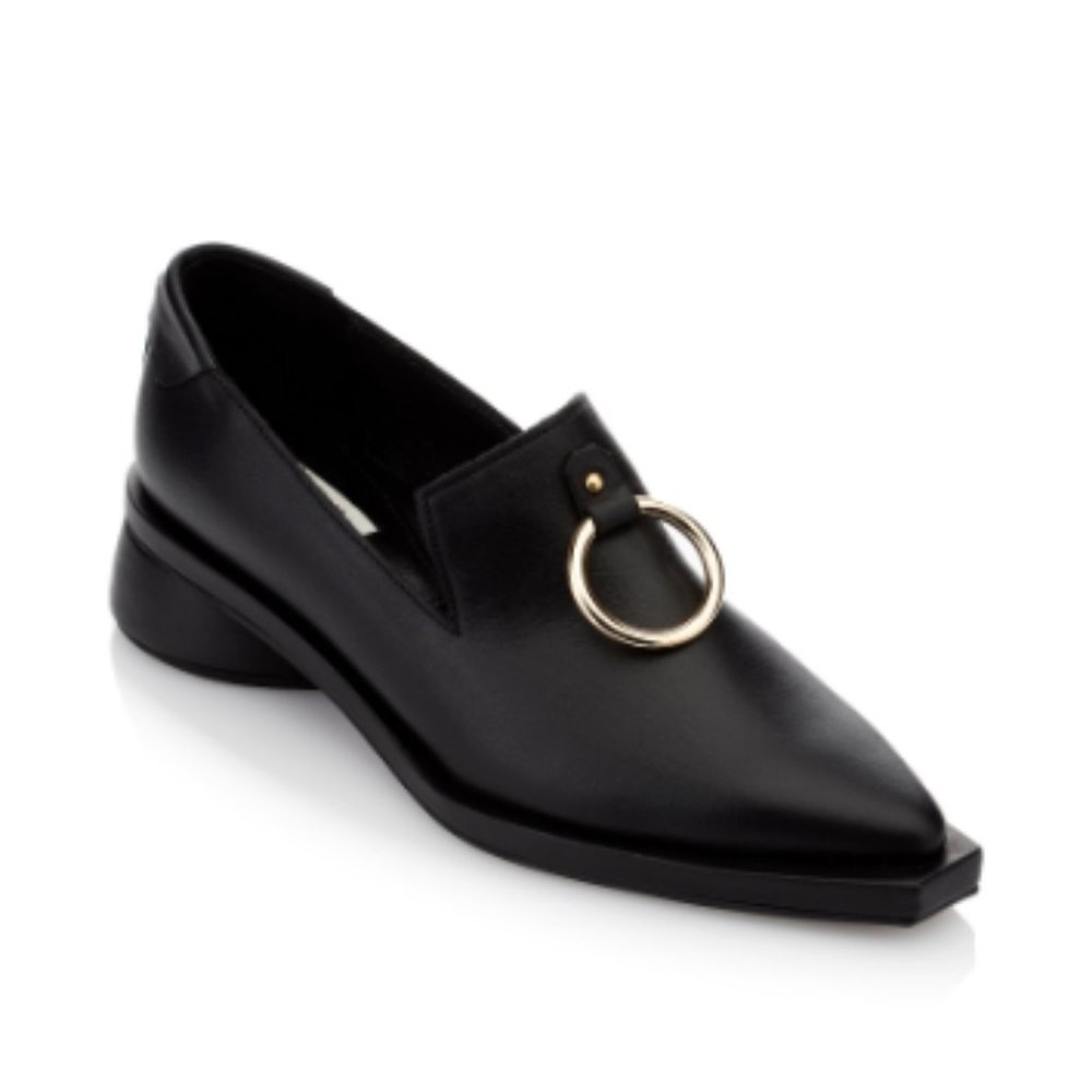 Reike Nen Gold Ring Loafers Square Toe Size 9